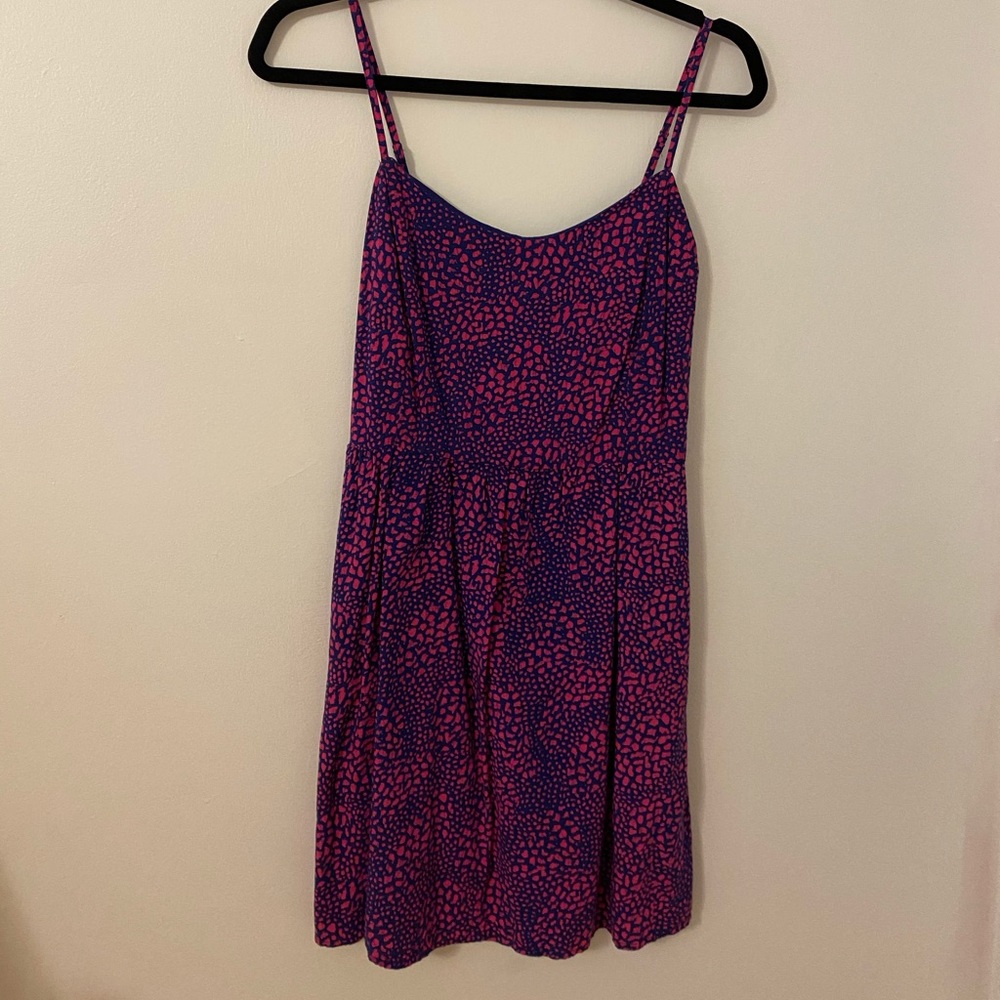 Pink and blue, tight Summer mini dress